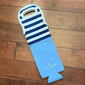 Kate Spade Navy and Light Blue Neoprene Bottle Holder